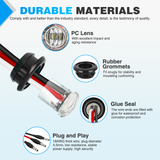 Nilight 3/4Inch Dual Color Marker Light 10PCS Red to White Brake Auxiliary Side Marker Clearance Indicator Bullet Lights 3 Plug IP68 Waterproof for Trailer Truck Pickup Camper RV ATV UTV Van Bus, view 4