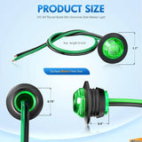 Nilight 3/4 inch Green Round LED Marker Lights (10 Pcs), view 2
