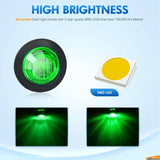Nilight 3/4 inch Green Round LED Marker Lights (10 Pcs), view 3