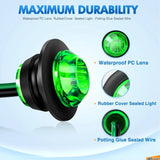 Nilight 3/4 inch Green Round LED Marker Lights (10 Pcs), view 6