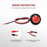Nilight 3/4 inch Red Round LED Marker Lights (10 Pcs), view 5