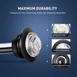 Nilight 3/4 inch White Amber Red Round LED Marker Lights (30 Pcs), view 3