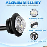 Nilight 3/4 inch White Round LED Marker Lights (10 Pcs), view 3
