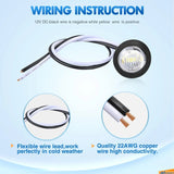 Nilight 3/4 inch White Round LED Marker Lights (10 Pcs), view 5