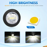 Nilight 3/4 inch White Round LED Marker Lights (10 Pcs), view 6