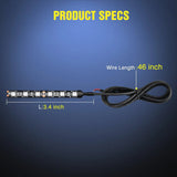 Nilight 3.5 Inch 6-5050-SMD Amber LED Light Strip 2PCS, view 2