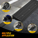 Nilight 3.6Inch Rise Curb Ramps, Heavy Duty Rubber Driveway Threshold Shed Ramp for Sidewalk Cars Lawn Mower Wheelchairs Motorcycles, 3300lbs Load Capacity (Pair), view 3