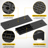 Nilight 3.6Inch Rise Curb Ramps, Heavy Duty Rubber Driveway Threshold Shed Ramp for Sidewalk Cars Lawn Mower Wheelchairs Motorcycles, 3300lbs Load Capacity (Pair), view 5