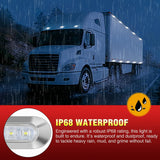 Nilight 3.7 Inch white Oval Side Marker Light, 4 LED IP68 Waterproof | Chrome Bezel DC 12-24V Surface Mount 10 Pack Marker & Clearance Light for Trucks Trailers Cars RVs Buses & Boats, view 5