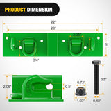 Nilight 3/8 Inch Tractor Bucket Grab Hooks with 1/2 Inch Tie Down Ring and 2 Inch Receiver Grade 70 Forged Steel Bolt-On for John Deere Compact Tractor Bucket RV UTV Truck Max 4700LBS, Green (25% OFF Final Checkout), view 3