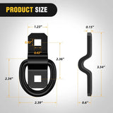 Nilight 3/8 inch D-Rings Heavy Duty Truck Tie Down Anchors Black, view 2