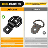 Nilight 3/8 inch D-Rings Heavy Duty Truck Tie Down Anchors Black, view 6