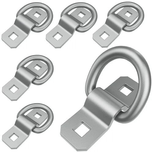 Nilight 3/8 inch D-Rings Heavy Duty Truck Tie Down Anchors Silver