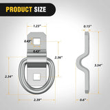 Nilight 3/8 inch D-Rings Heavy Duty Truck Tie Down Anchors Silver, view 2