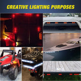 Nilight 3.8 Inch 6 LEDs Amber Red White Side Marker Lights (30 Pcs), view 6