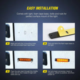 Nilight 3.8 Inch 6 LEDs Amber Side Marker Lights (10 Pcs), view 2