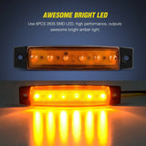 Nilight 3.8 Inch 6 LEDs Amber Side Marker Lights (10 Pcs), view 4
