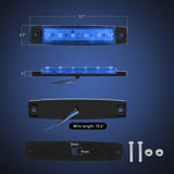 Nilight 3.8 Inch 6 LEDs Blue Side Marker Lights (10 Pcs), view 2