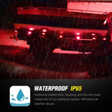 Nilight 3.8 Inch 6 LEDs Red Amber Side Marker Lights (10 Pcs), view 4