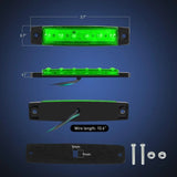 Nilight 3.8 Inch 6 LEDs Red Green Side Marker Lights (10 Pcs), view 2