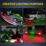 Nilight 3.8 Inch 6 LEDs Red Green Side Marker Lights (10 Pcs), view 6