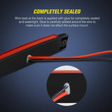 Nilight 3.8 Inch 6 LEDs Red Side Marker Lights (10 Pcs), view 6