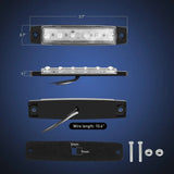 Nilight 3.8 Inch 6 LEDs White Side Marker Lights (10 Pcs), view 2