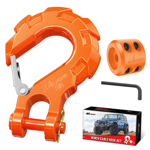 Nilight 3/8 inch Grade 70 Winch Hook Orange