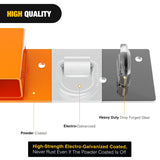 Nilight 3/8Inch Tractor Bucket Grab Hooks with 1/2Inch Tie Down Ring and 2Inch Receiver Grade 70 Forged Steel Bolt-On for John Deere Compact Tractor Bucket RV UTV Truck Max 4700LBS, Orange, view 6