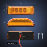 Nilight 3.9 Inch Amber LED Fender/Side Marker Light (Pair), view 2