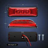 Nilight 3.9 Inch Amber Red LED Fender/Side Marker Light (10 Pcs), view 2