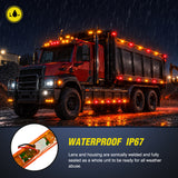 Nilight 3.9 Inch Amber Red LED Fender/Side Marker Light (10 Pcs), view 5