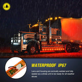 Nilight 3.9 Inch Amber Red LED Fender/Side Marker Light (2 Pairs), view 5