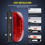 Nilight 3.9 Inch Red LED Fender/Side Marker Light (Pair), view 5