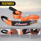 Nilight 3 x 8inch Tree Saver Tow Strap Heavy-Duty Axle Strap Set, view 3