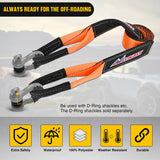 Nilight 3 x 8inch Tree Saver Tow Strap Heavy-Duty Axle Strap Set, view 4