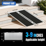 Nilight 3 Feet Portable Wheelchair Ramp with Quick-Lock Non-Skid Aluminum | Handicap Ramps with Handle Folding Threshold Ramp for Home Steps, Stairs, Doorways, Scooter, Porch, Cart 800LBS Capacity, view 2