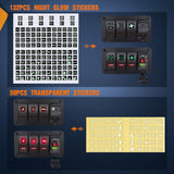 Nilight 3 Gang Rocker Switch Box 12V SPST ON Off Toggle Switches PD Type C and QC 3.0 USB Charger Voltmeter LED Light Waterproof Aluminum Mount Bracket Panel DIY Stickers for Boat Car RV Truck, view 4
