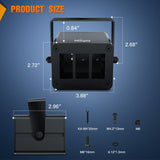 Nilight 3 Gang Rocker Switch Box 3 Holes Panel Detachable Installation Housing Waterproof Aluminum Rotatable Mount Bracket 12V 24V DIY Toggle Switches Voltmeter USB Socket for Boats Cars RVs Trucks, view 2