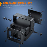 Nilight 3 Gang Rocker Switch Box 3 Holes Panel Detachable Installation Housing Waterproof Aluminum Rotatable Mount Bracket 12V 24V DIY Toggle Switches Voltmeter USB Socket for Boats Cars RVs Trucks, view 3