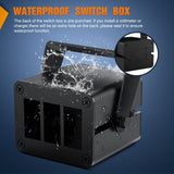 Nilight 3 Gang Rocker Switch Box 3 Holes Panel Detachable Installation Housing Waterproof Aluminum Rotatable Mount Bracket 12V 24V DIY Toggle Switches Voltmeter USB Socket for Boats Cars RVs Trucks, view 5
