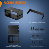 Nilight 3 Gang Rocker Switch Box 3 Holes Panel Detachable Installation Housing Waterproof Aluminum Rotatable Mount Bracket 12V 24V DIY Toggle Switches Voltmeter USB Socket for Boats Cars RVs Trucks, view 6