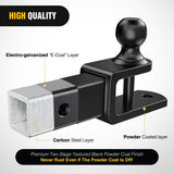 Nilight 3 in 1 ATV UTV Multi Hitch Mount with 1-7/8 inch Ball Hitch Rated 2000 LBS Fits 2 Inch Receiver Winch Strap Loop Rated 5000 LBS, view 4