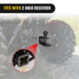 Nilight 3 in 1 ATV UTV Multi Hitch Mount with 1-7/8 inch Ball Hitch Rated 2000 LBS Fits 2 Inch Receiver Winch Strap Loop Rated 5000 LBS, view 6