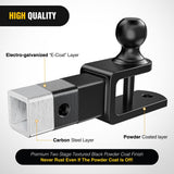 Nilight 3 in 1 ATV UTV Multi Hitch Mount with 2 Inch Receiver 1-7/8 inch Ball Hitch Rated 2000 LBS Winch Strap Loop Rated 5000 LBS, view 4