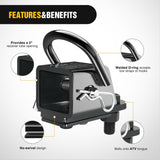 Nilight 3 in 1 ATV UTV Multi Hitch Mount with 2 Inch Receiver 1-7/8 inch Ball Hitch Rated 2000 LBS Winch Strap Loop Rated 5000 LBS, view 6