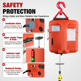 Nilight 3-in-1 Electric Hoist Winch, 1100LBS 1500W Portable Power Winch Crane with Manual Wired Wireless Remote Control, 110V Electric Hoist 25FT Lifting Height for Garage Warehouses Factories, Orange, view 4