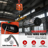 Nilight 3-in-1 Electric Hoist Winch, 1100LBS 1500W Portable Power Winch Crane with Manual Wired Wireless Remote Control, 110V Electric Hoist 25FT Lifting Height for Garage Warehouses Factories, Orange, view 6
