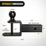 Nilight 3 in 1 Multi Hitch Mount with 2 Inch Ball (2 Inch Shank, 5000 lbs), view 2