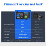Nilight 3 in 1 Multifunctional Integrated Switch Console Panel, view 3